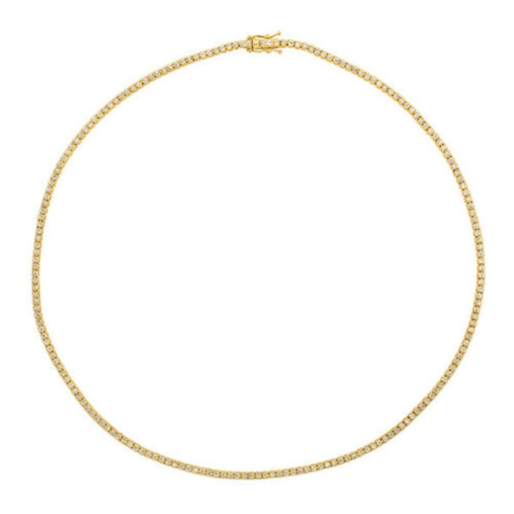 2.00 Carat Natural Diamond Tennis Necklace 14K Gold